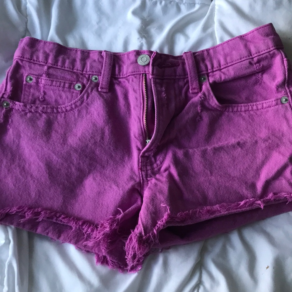 Purple denim lucky brand cutoff shorts